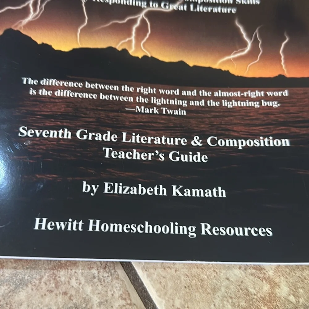 Elizabeth Kamath Lightning Literature 7th grade 3 book set NEW curriculum